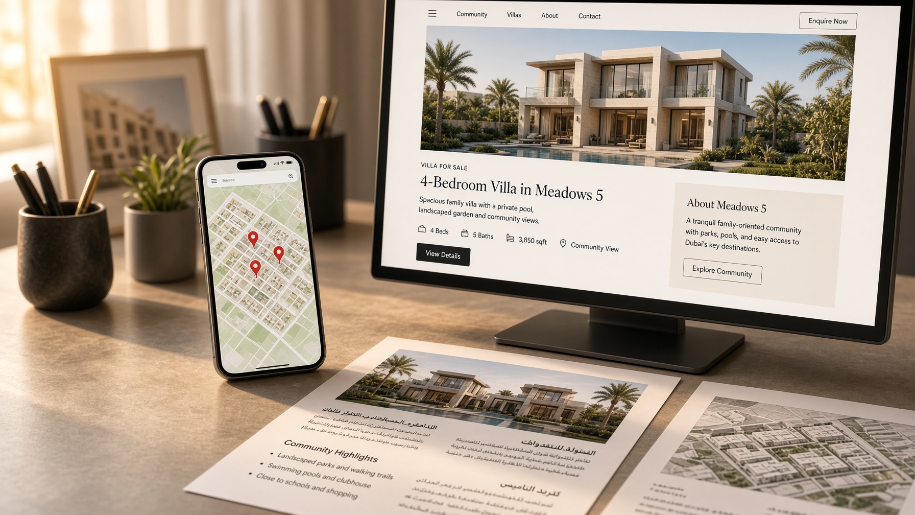 Real estate SEO trends in Dubai 2026: Maps, AI Overviews, community pages